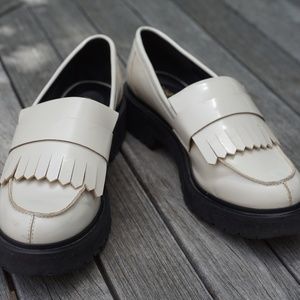 Cream Rockabilly Platform Loafers - Nine West - 8